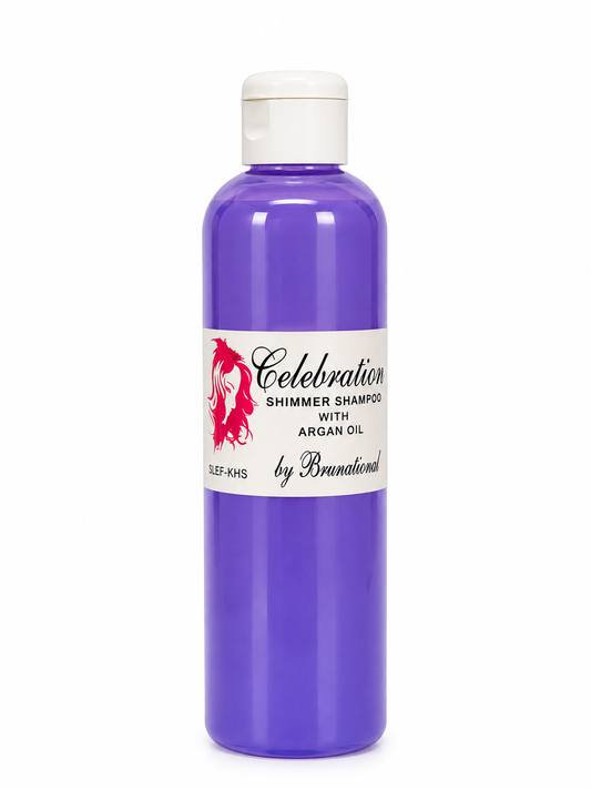 celebration shimmer shampoo with argan oil - purple