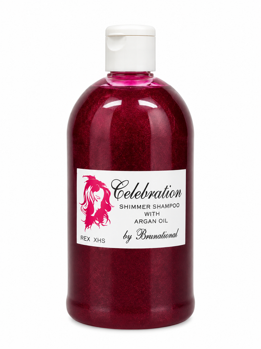 celebration shimmer shampoo with argan oil - red